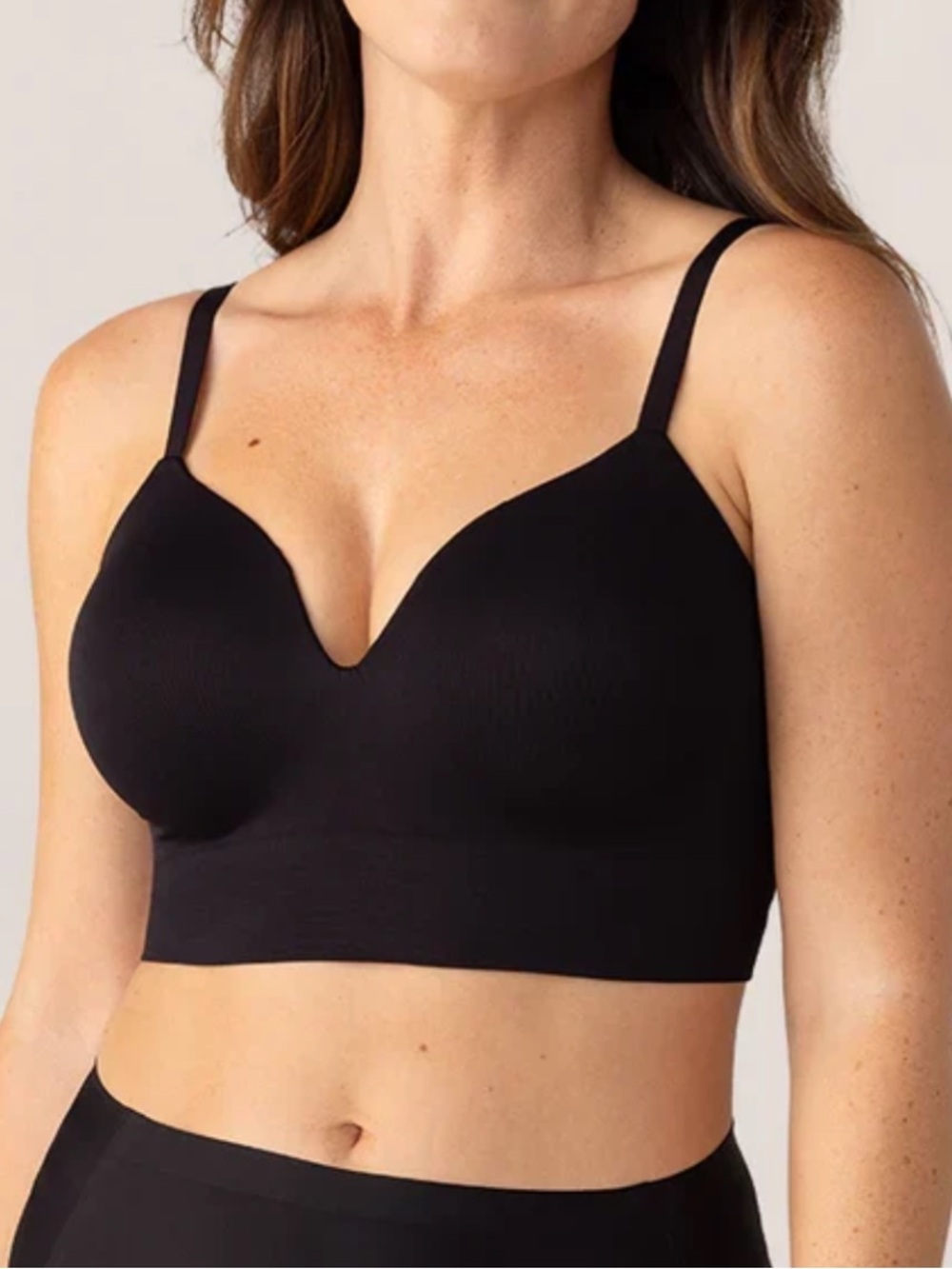 Truekind Women Size 2XL Black Supportive Comfort Wireless Shaping Bra NWT